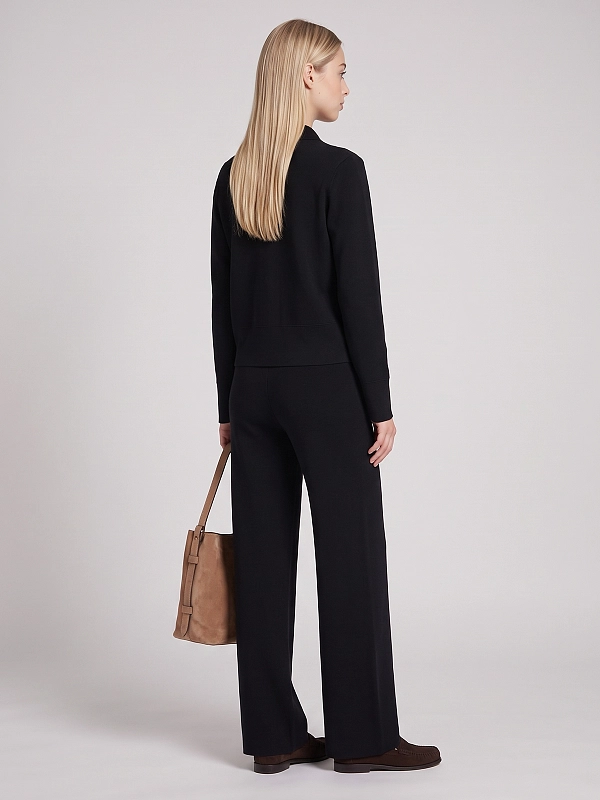 брюки трикотажные Max Mara MMLROTONDO цвет черный