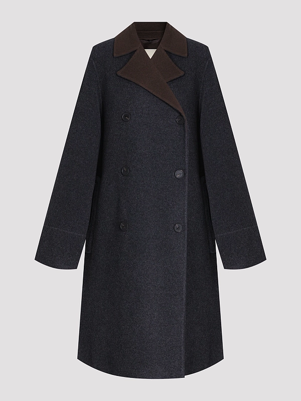пальто Max Mara MMLTARTINA цвет темно-серый