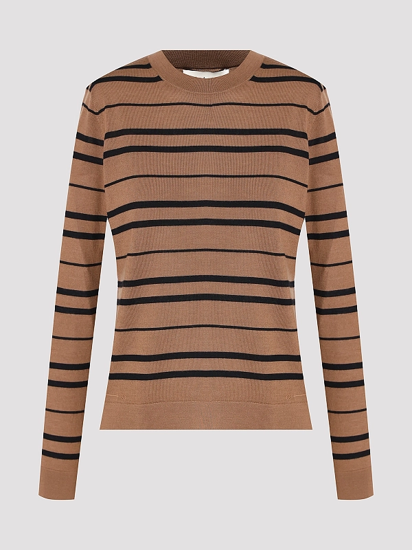 джемпер Max Mara MMLTEMPO цвет кэмэл полоска