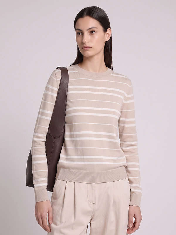 джемпер Max Mara MMLTEMPO цвет бежевый полоска