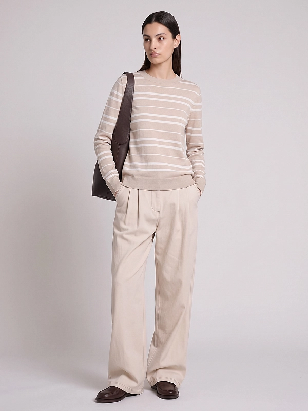 джемпер Max Mara MMLTEMPO цвет бежевый полоска