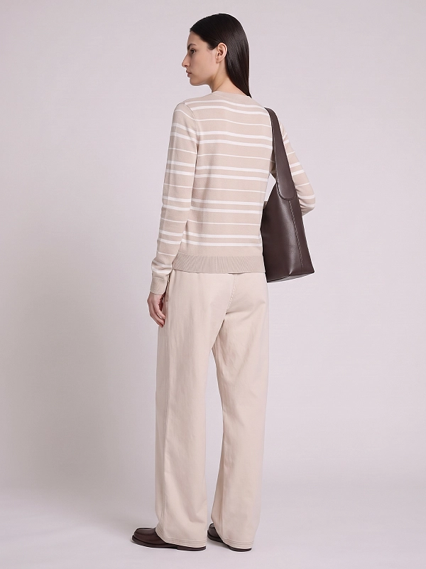 джемпер Max Mara MMLTEMPO цвет бежевый полоска