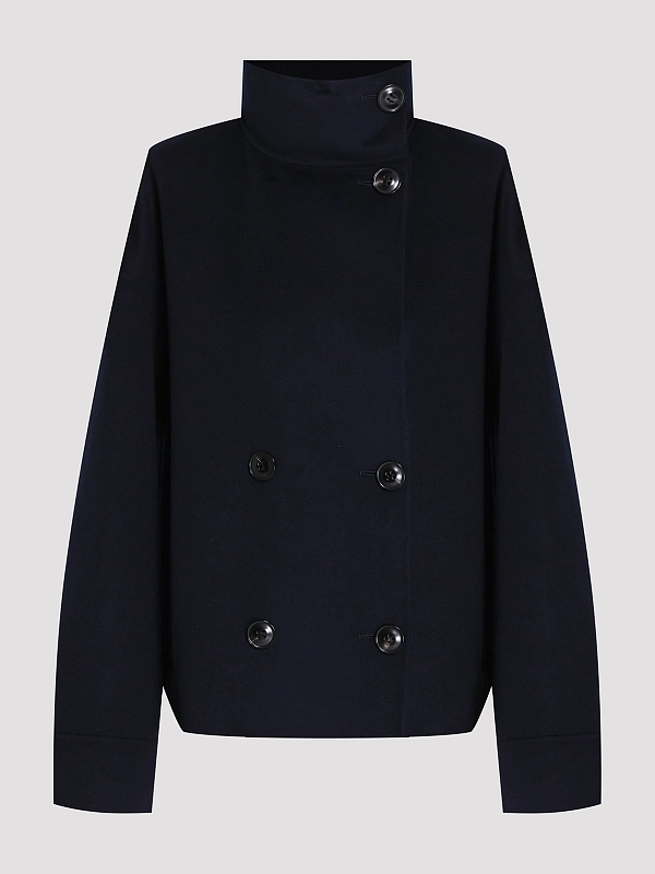 пальто короткое Max Mara MSTACERI цвет темно-синий