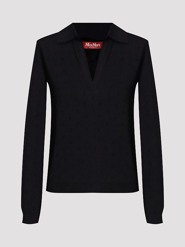 поло Max Mara MSTCOLONO цвет черный