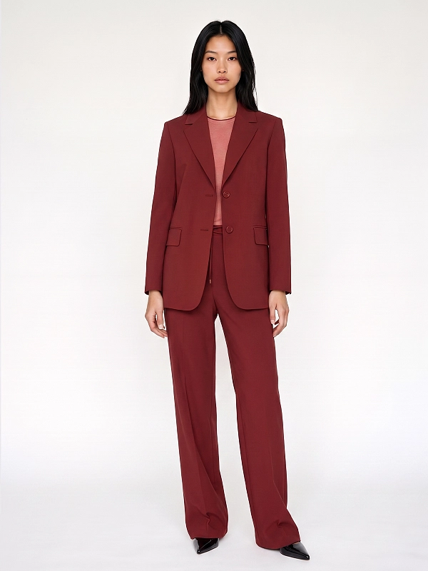 брюки Max Mara MSTCRISMA цвет бордовый