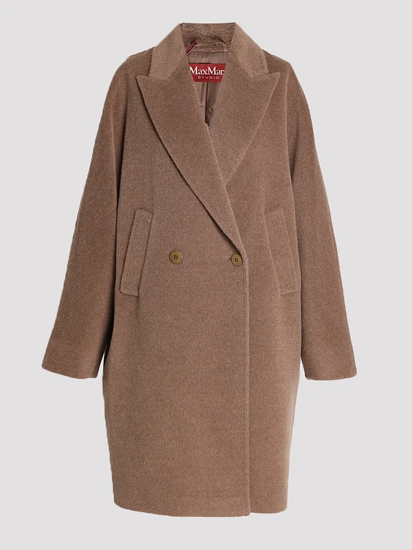 пальто Max Mara MSTEREMI цвет коричневый