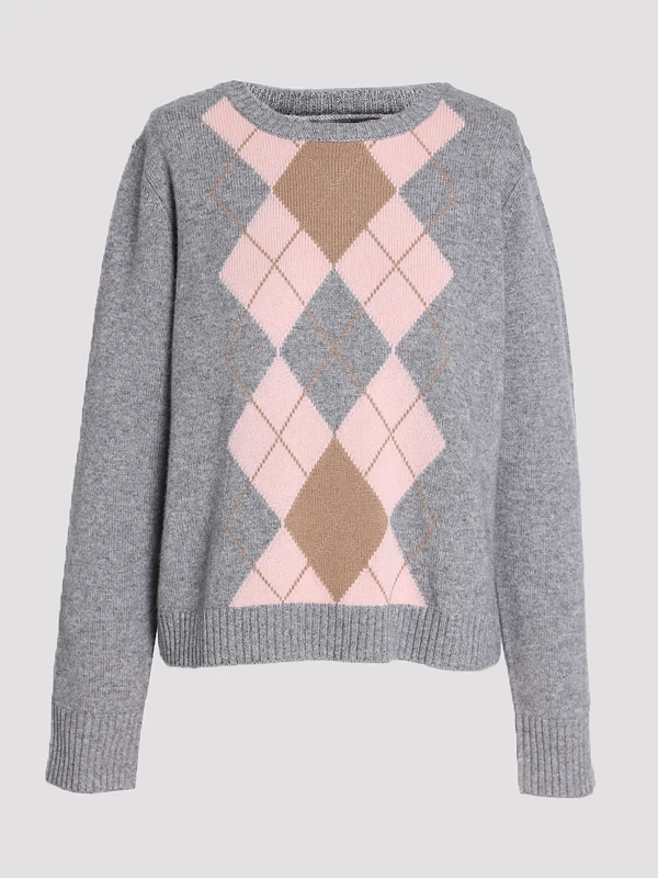 джемпер Max Mara MSTFARAONE цвет серый, розовый