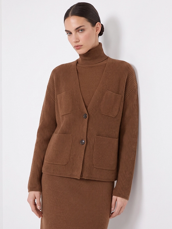 кардиган Max Mara MSTFILTRO цвет табачный