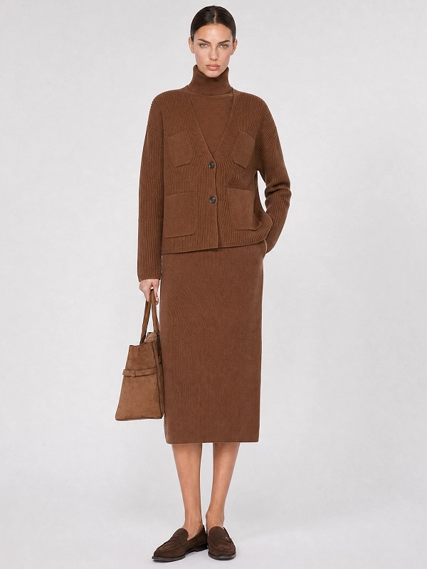 кардиган Max Mara MSTFILTRO цвет табачный