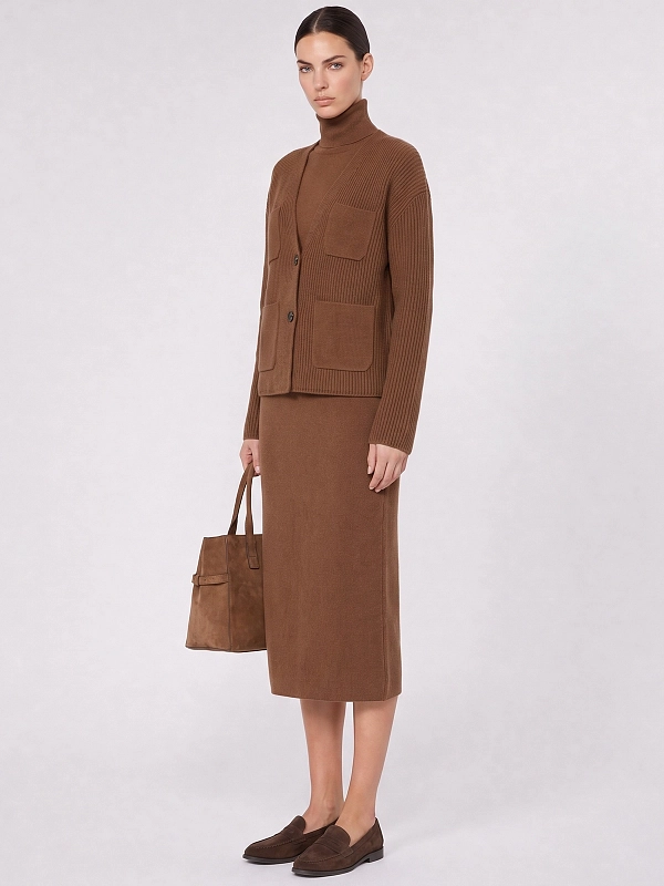 кардиган Max Mara MSTFILTRO цвет табачный
