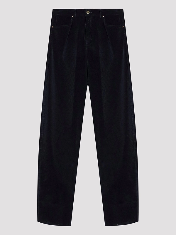 брюки вельветовые Max Mara MSTFRAGOLA цвет темно-синий