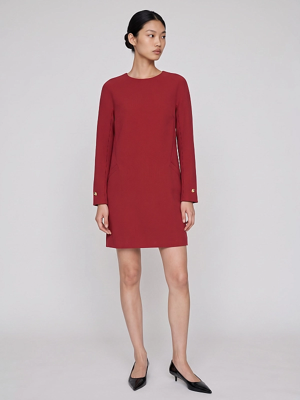 платье Max Mara MSTFRONDA цвет бордовый