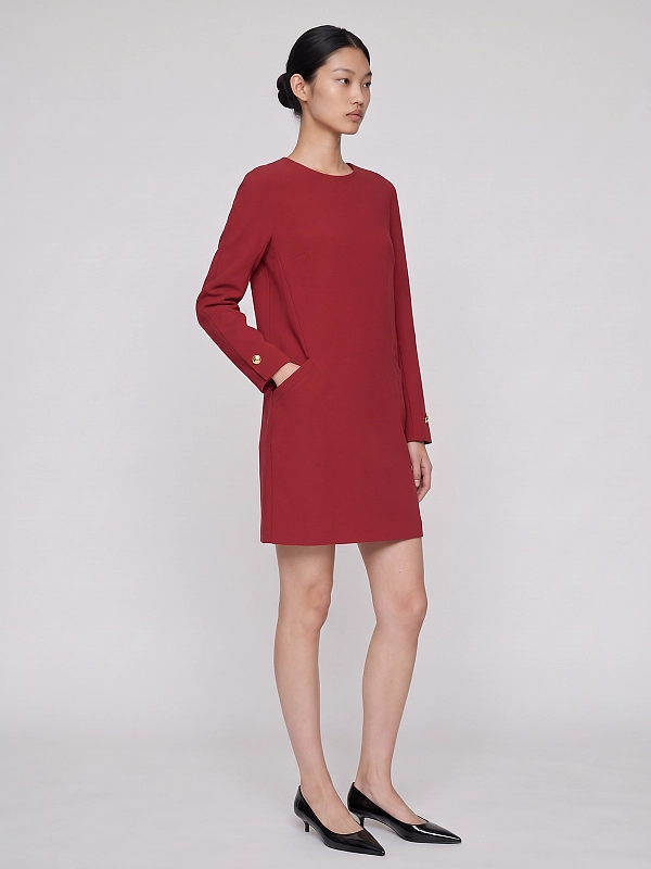 платье Max Mara MSTFRONDA цвет бордовый