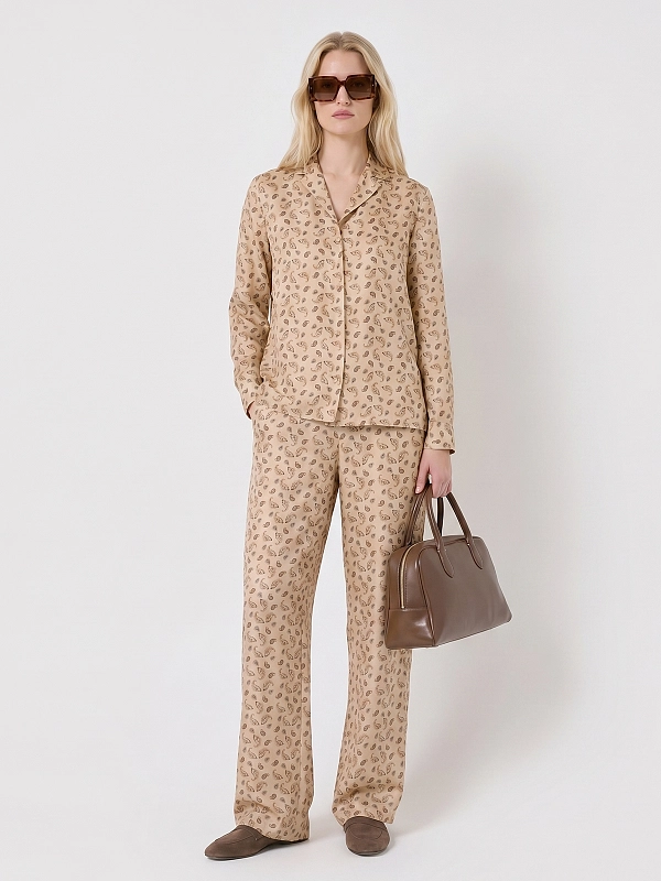 брюки Max Mara MSTFUXIA цвет бежевый