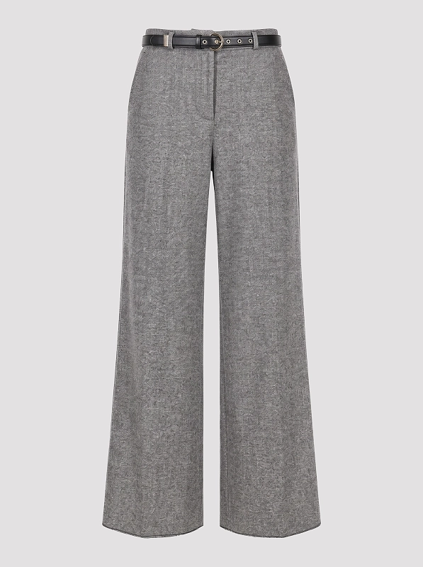 брюки Max Mara MSTGIOIA цвет черно-белый
