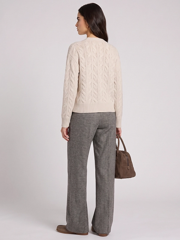 брюки Max Mara MSTGIOIA цвет черно-белый