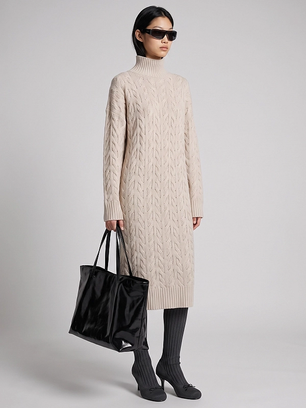 платье трикотажное Max Mara MSTGRADO цвет бежевый