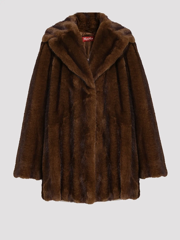 шуба эко Max Mara MSTNEO цвет коричневый