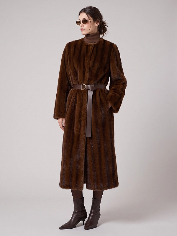 шуба эко Max Mara MSTORMA цвет коричневый
