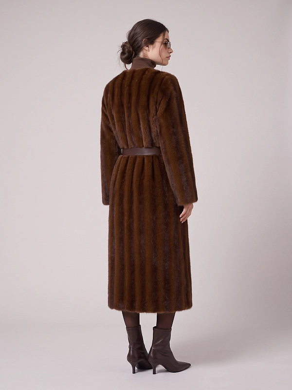 шуба эко Max Mara MSTORMA цвет коричневый