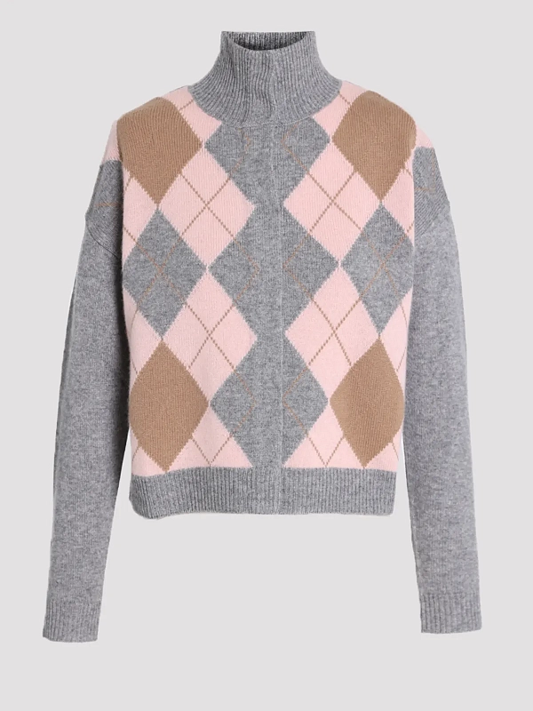 кардиган Max Mara MSTPACCHE цвет серый, розовый