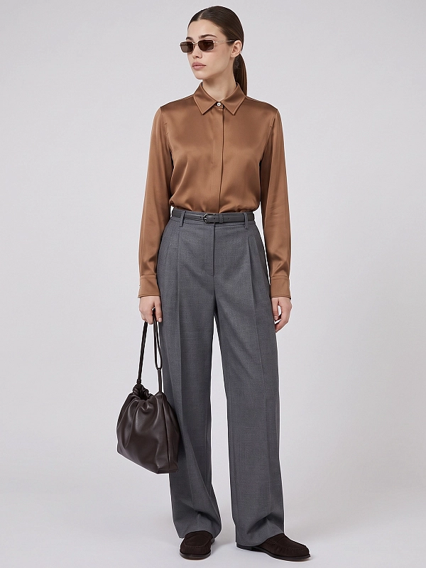 блузка Max Mara MSTXERO цвет табачный