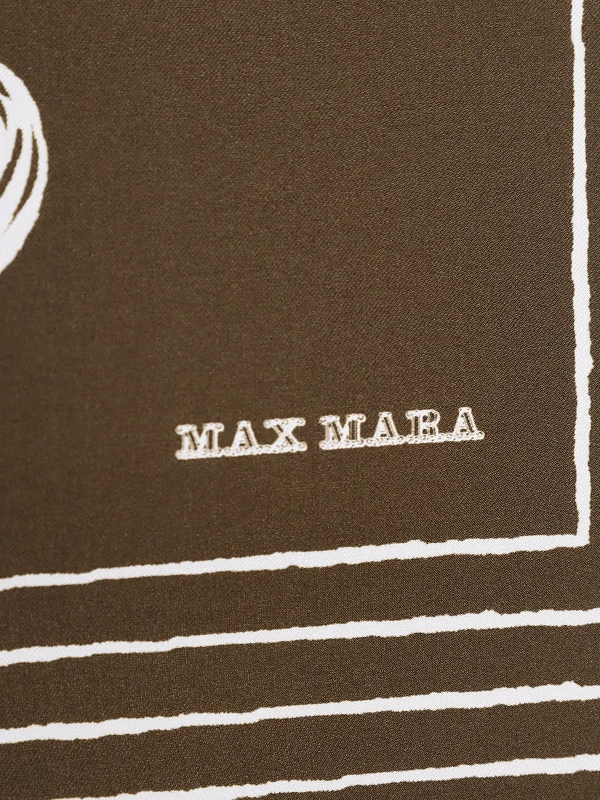 платок Max Mara MXACARRE90W цвет коричневый