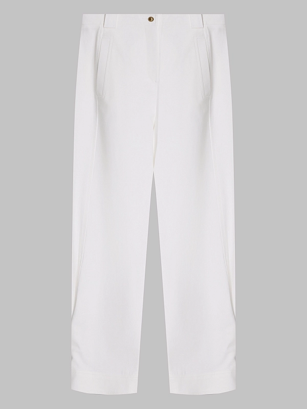 брюки Max Mara MXMADORNI цвет белый