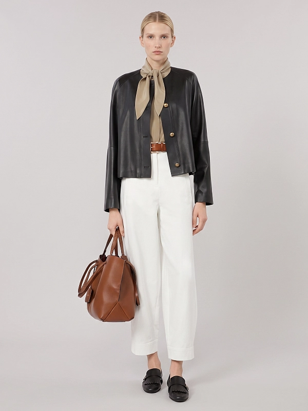 брюки Max Mara MXMADORNI цвет белый