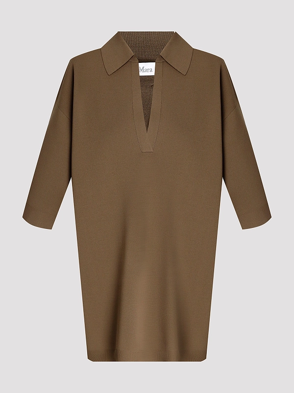 поло Max Mara MXMALPINO цвет коричневый