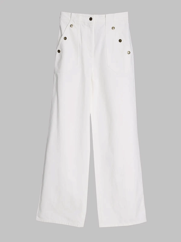 брюки Max Mara MXMBADESSE цвет белый