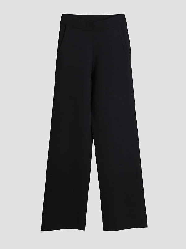 брюки трикотажные Max Mara MXMBALDO цвет черный