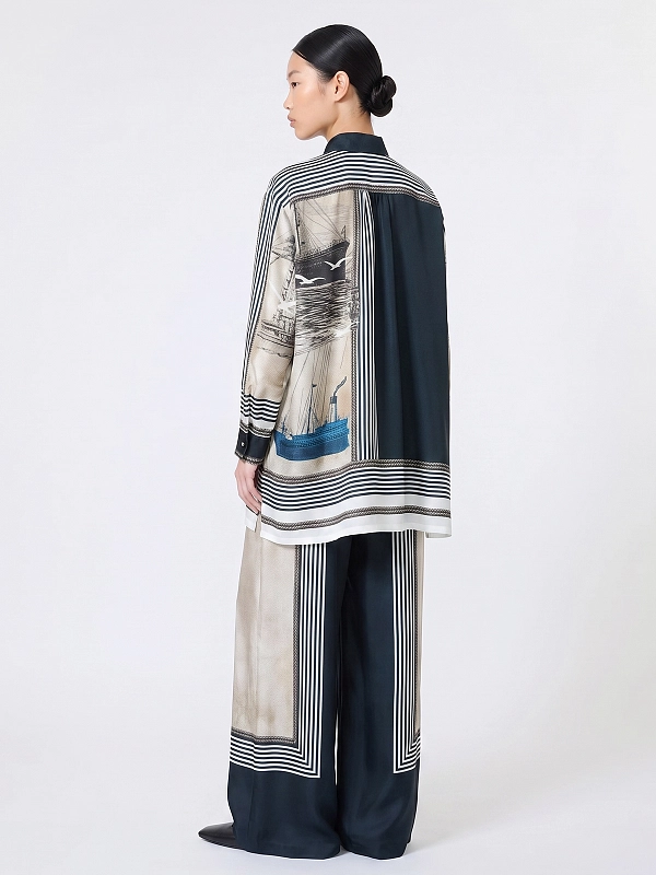 брюки Max Mara MXMCARABO цвет синий