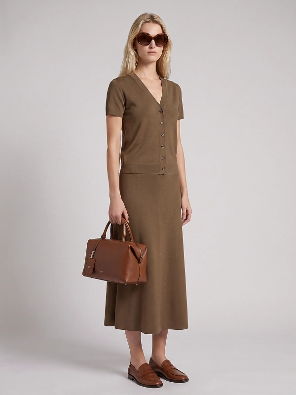 кардиган Max Mara MXMFINITO цвет коричневый