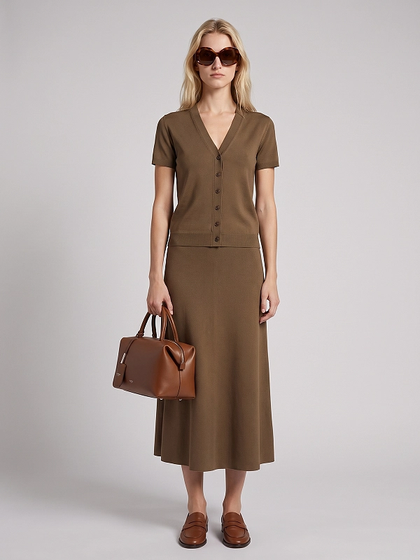 кардиган Max Mara MXMFINITO цвет коричневый