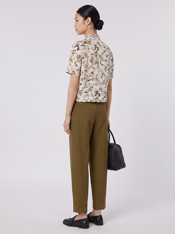 блузка Max Mara MXMLEALE цвет бежевый, хаки