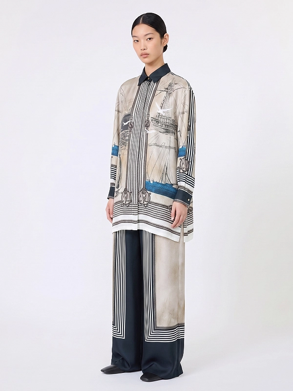 блузка Max Mara MXMTEGLIA цвет синий