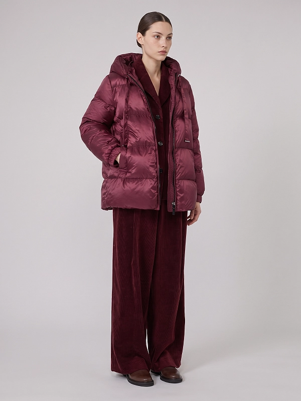 пуховик короткий Max Mara SEIA цвет бордовый