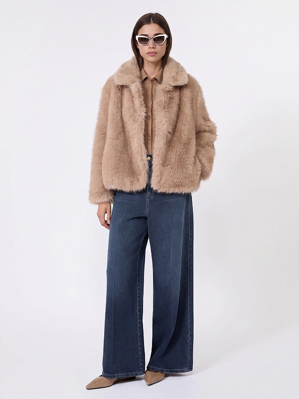 шуба Max Mara SMMALCE цвет бежевый
