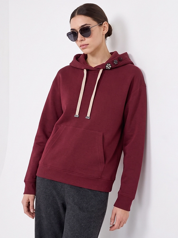 толстовка Max Mara SMMAURORA цвет бордовый