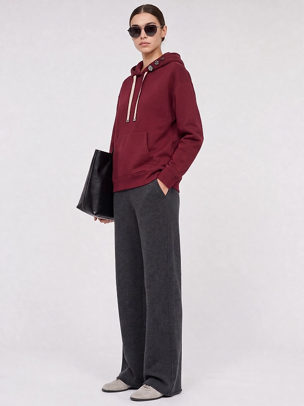 толстовка Max Mara SMMAURORA цвет бордовый