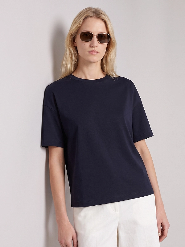 футболка Max Mara SMMBUSSOLA цвет темно-синий