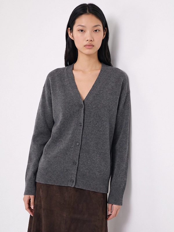 кардиган Max Mara SMMCEDRO цвет серый