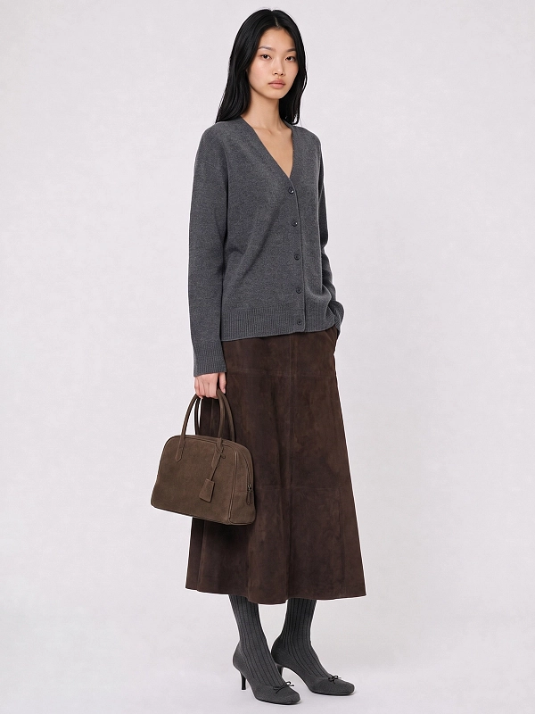 кардиган Max Mara SMMCEDRO цвет серый