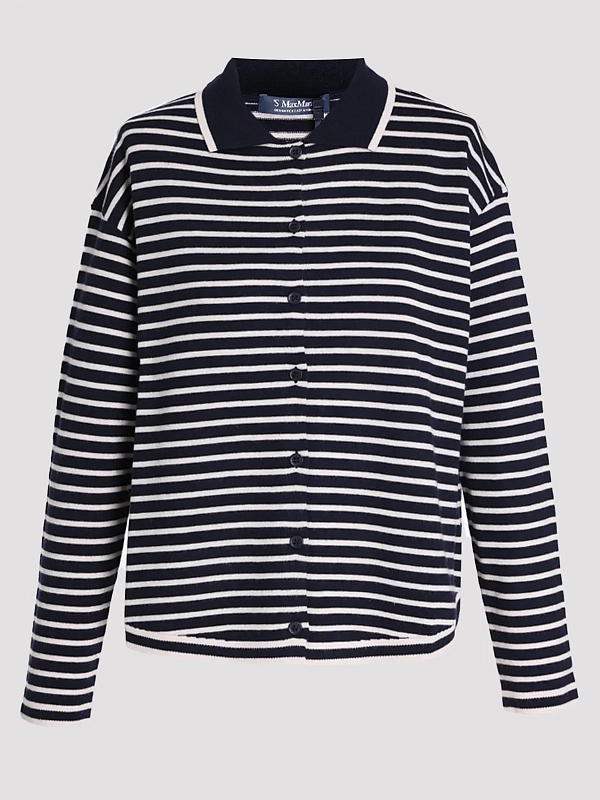 кардиган Max Mara SMMCHIARA цвет синий полоска