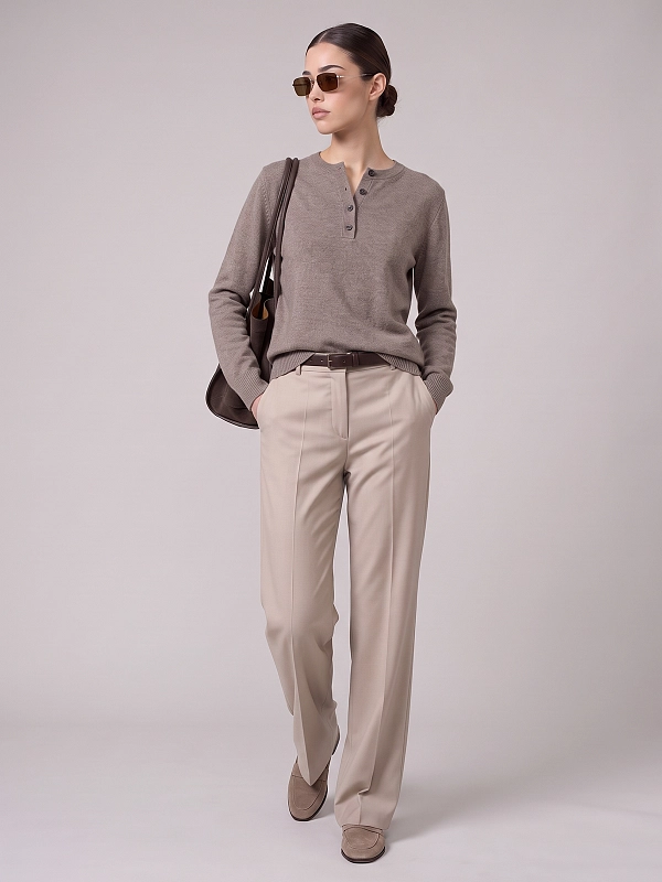 брюки Max Mara SMMCOTTAGE цвет светло-бежевый