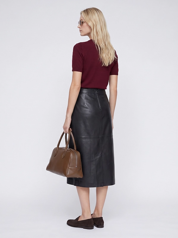 юбка эко Max Mara SMMCRISMA цвет темно-синий