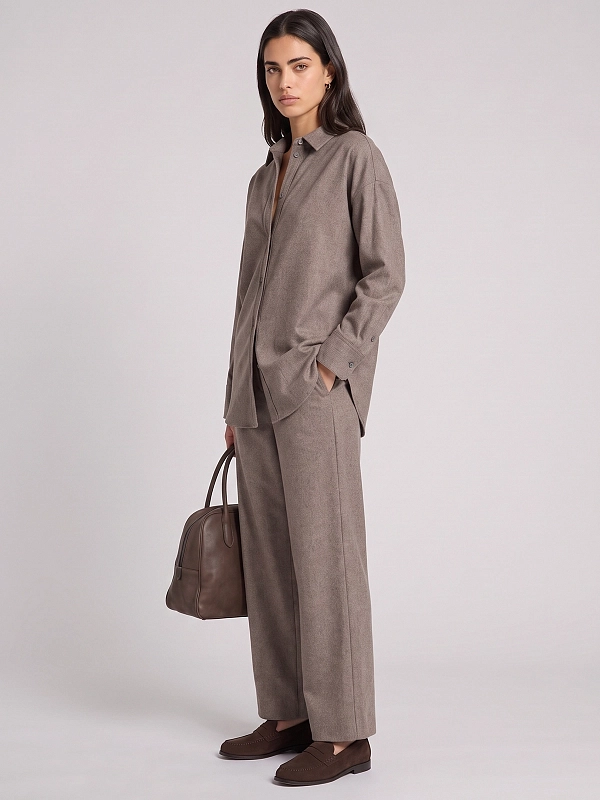 рубашка Max Mara SMMETEREO цвет светло-коричневый