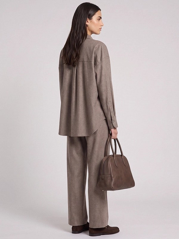 рубашка Max Mara SMMETEREO цвет светло-коричневый