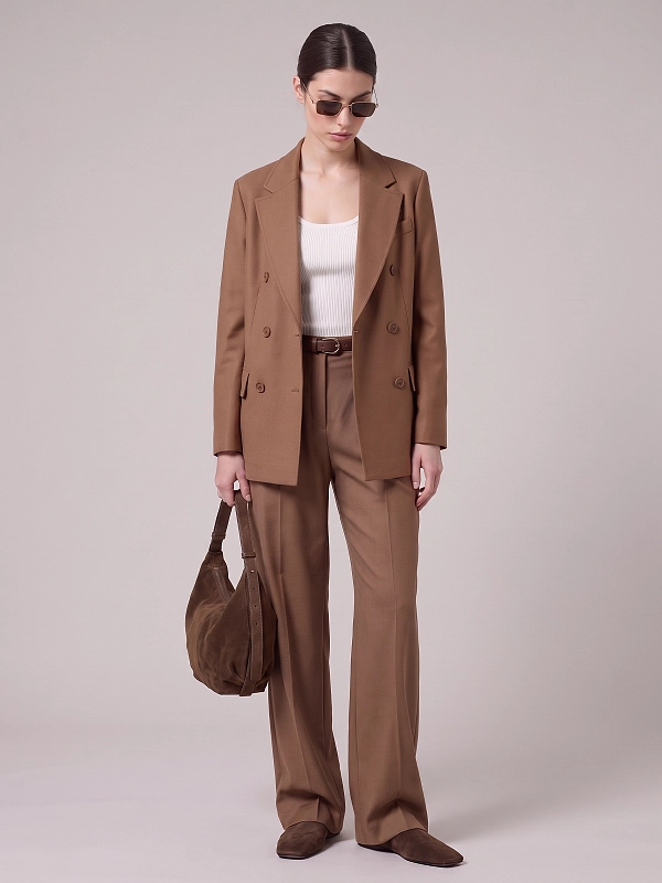 брюки Max Mara SMMEUFORIA цвет кэмэл